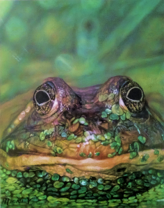 Pastel Frog by Micki Vroman
